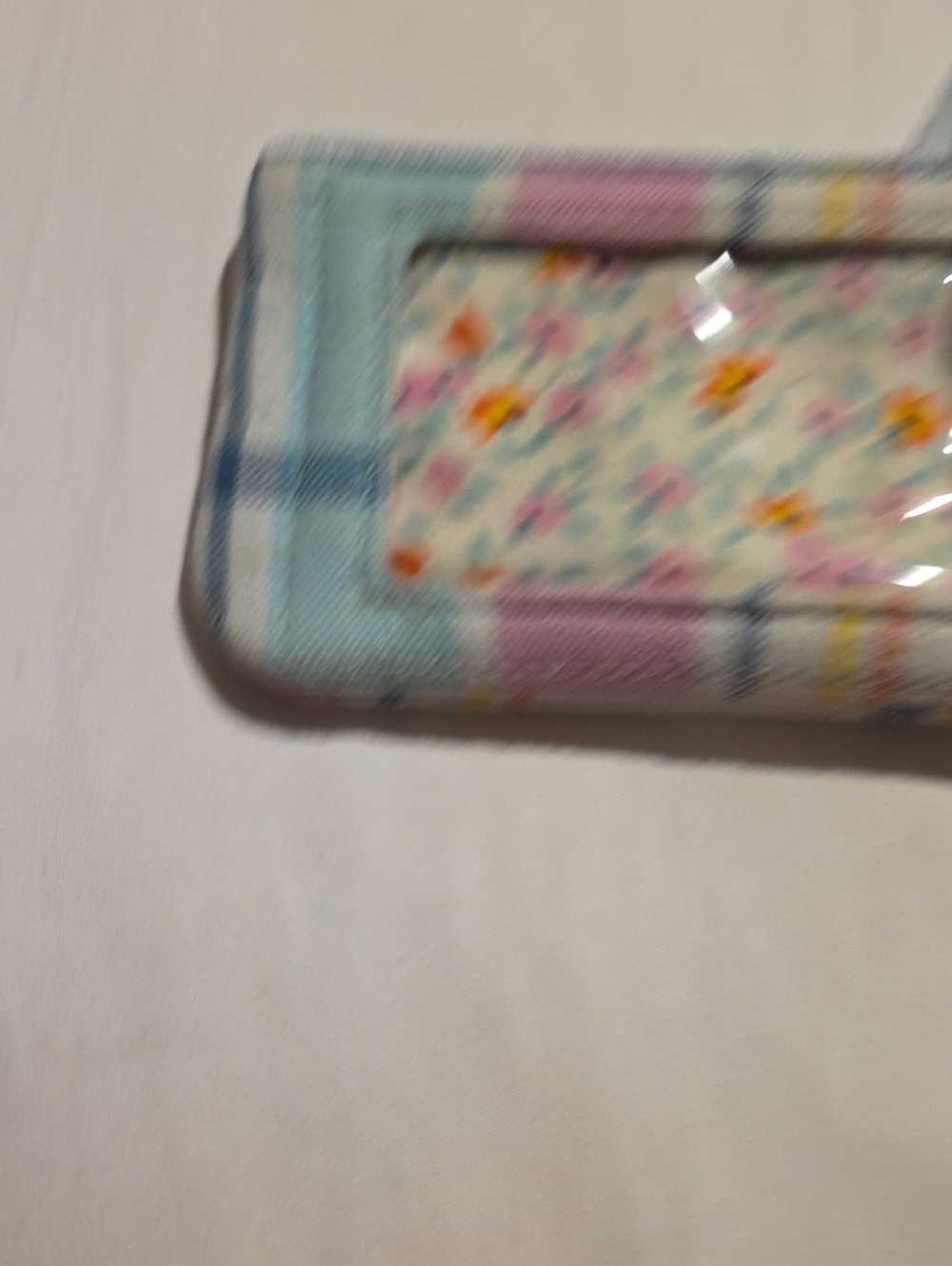 Vera Bradley Pastel Plaid Floral Window Phone Case (Blue, Pink, Yellow)